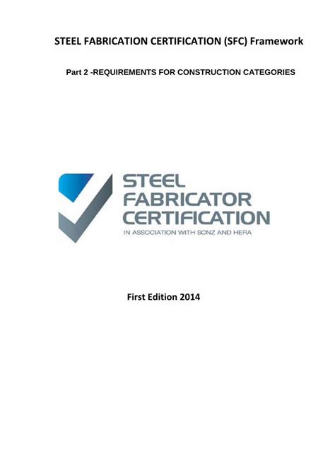 steel fabrication certification requirements